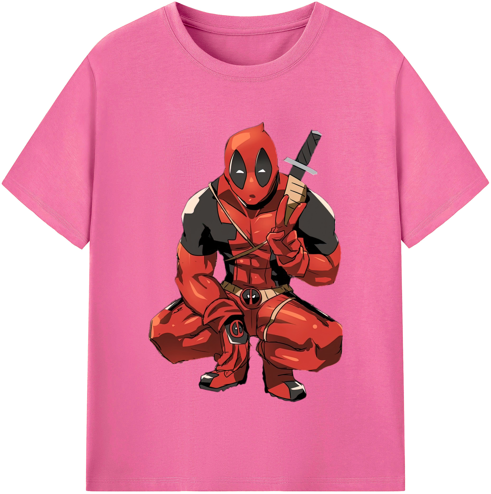 （画像用） Deadpool デッドプール レディースカジュアルプリントTシャツ（綿100％）